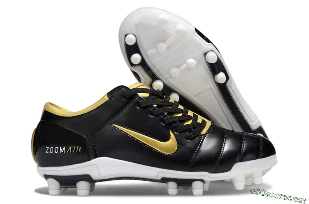 Men's Nike Air Zoom Total 90 III FG Football Boots - Black/Gold/White 2