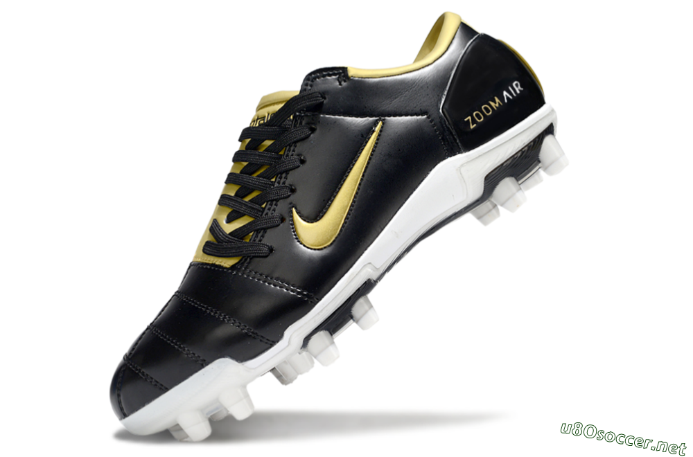 Men's Nike Air Zoom Total 90 III FG Football Boots - Black/Gold/White 5