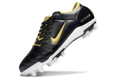 Men's Nike Air Zoom Total 90 III FG Football Boots - Black/Gold/White