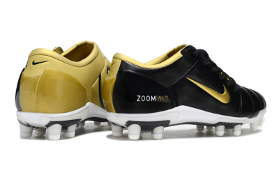 Men's Nike Air Zoom Total 90 III FG Football Boots - Black/Gold/White