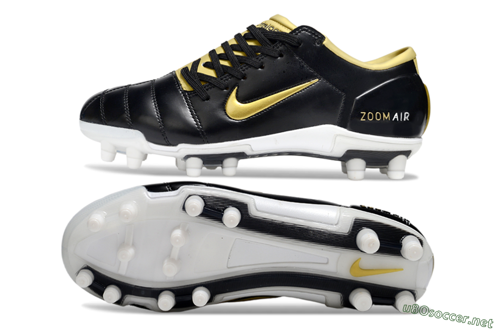Men's Nike Air Zoom Total 90 III FG Football Boots - Black/Gold/White 1