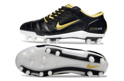 Men's Nike Air Zoom Total 90 III FG Football Boots - Black/Gold/White