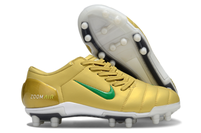 Men's Nike Air Zoom Total 90 III FG Football Boots - Gold/Green/White