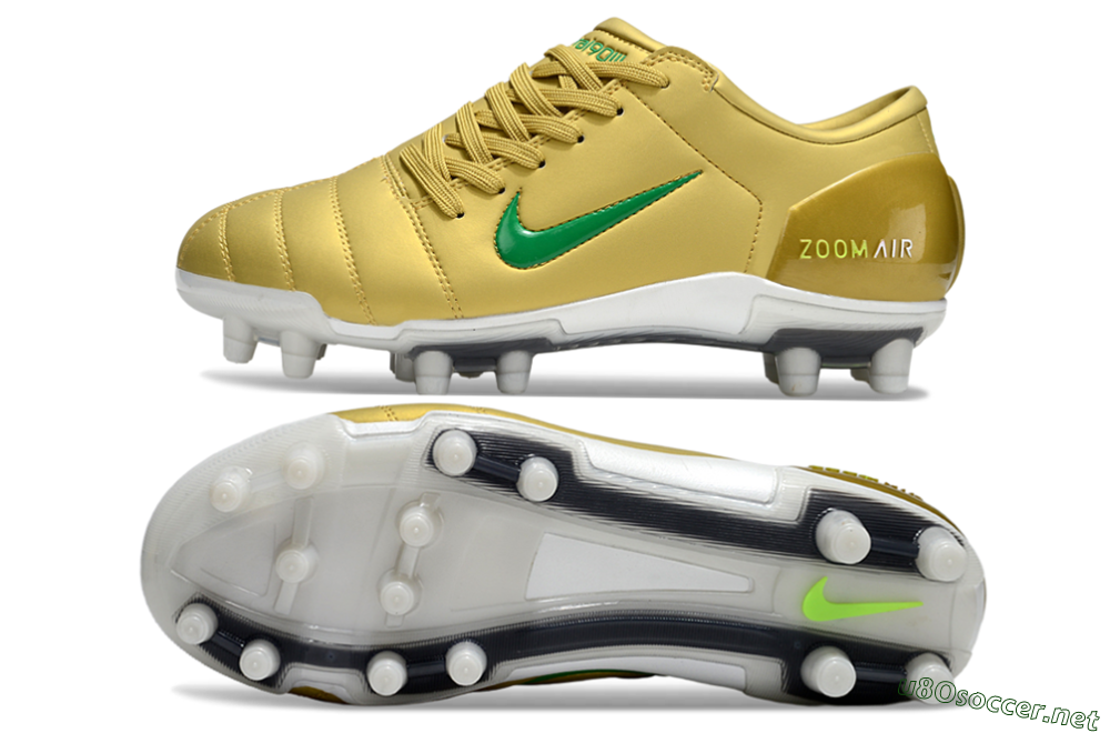 Men's Nike Air Zoom Total 90 III FG Football Boots - Gold/Green/White 1