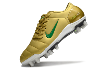 Men's Nike Air Zoom Total 90 III FG Football Boots - Gold/Green/White