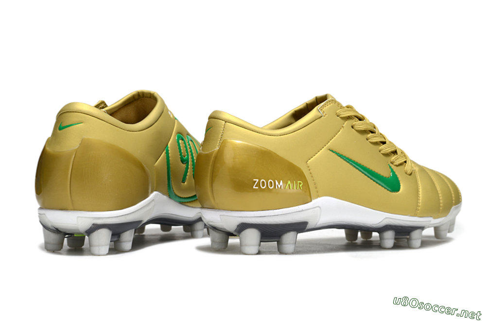 Men's Nike Air Zoom Total 90 III FG Football Boots - Gold/Green/White 6
