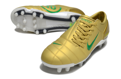 Men's Nike Air Zoom Total 90 III FG Football Boots - Gold/Green/White