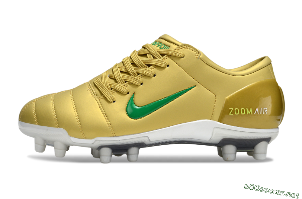 Men's Nike Air Zoom Total 90 III FG Football Boots - Gold/Green/White 0