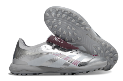 Men's Adidas Predator Elite Foldover Tongue TF Football Shoes - Silver/Black/Red