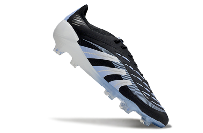 Men's Adidas Predator 25 Elite FG Football Boots - Black/Blue/Silver
