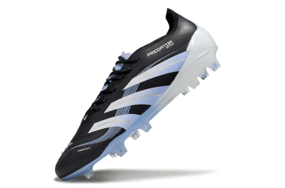 Men's Adidas Predator 25 Elite FG Football Boots - Black/Blue/Silver
