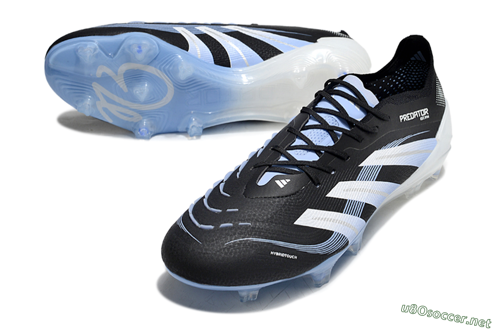 Men's Adidas Predator 25 Elite FG Football Boots - Black/Blue/Silver 3