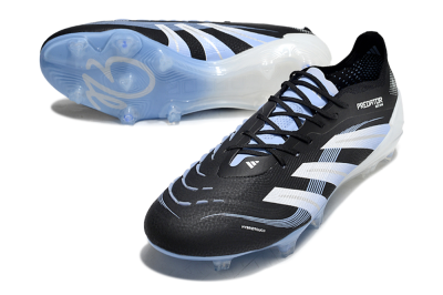 Men's Adidas Predator 25 Elite FG Football Boots - Black/Blue/Silver