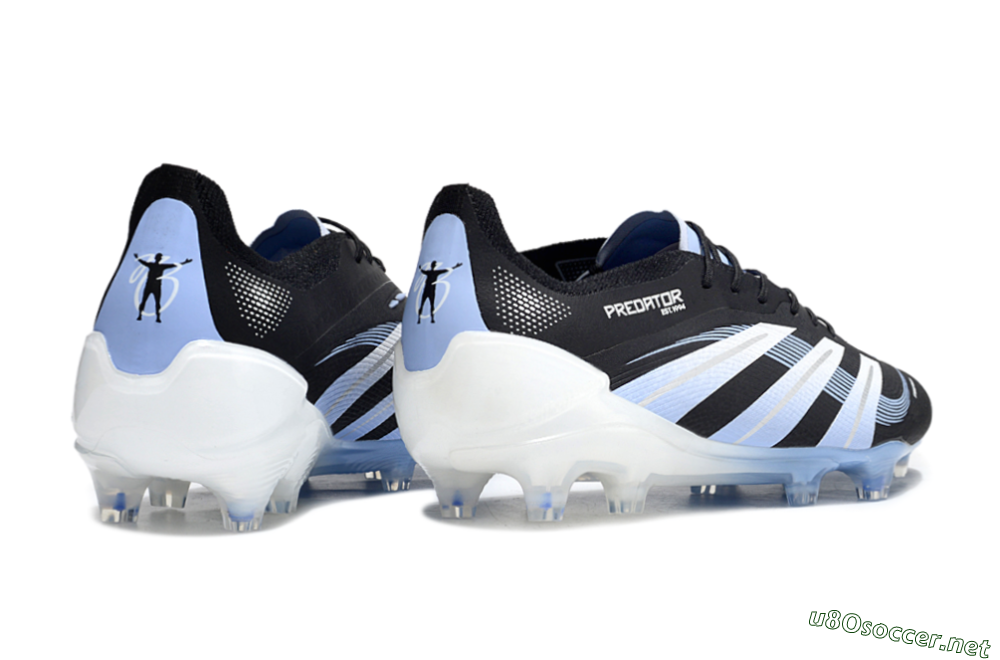 Men's Adidas Predator 25 Elite FG Football Boots - Black/Blue/Silver 6