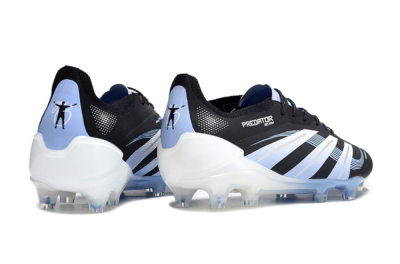 Men's Adidas Predator 25 Elite FG Football Boots - Black/Blue/Silver