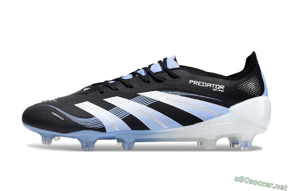 Men's Adidas Predator 25 Elite FG Football Boots - Black/Blue/Silver 0