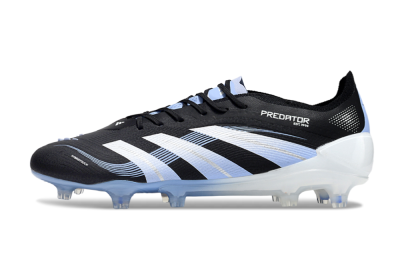 Men's Adidas Predator 25 Elite FG Football Boots - Black/Blue/Silver