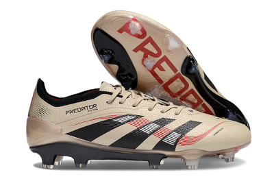Men's Adidas Predator 25 Elite FG Football Boots - Gold/Black/Red