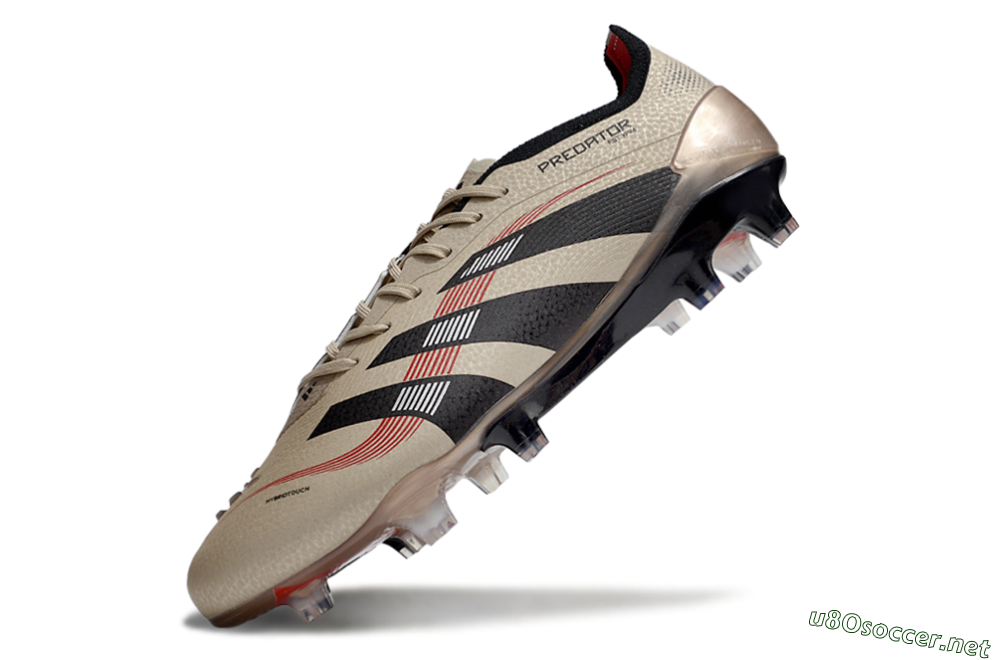 Men's Adidas Predator 25 Elite FG Football Boots - Gold/Black/Red 5