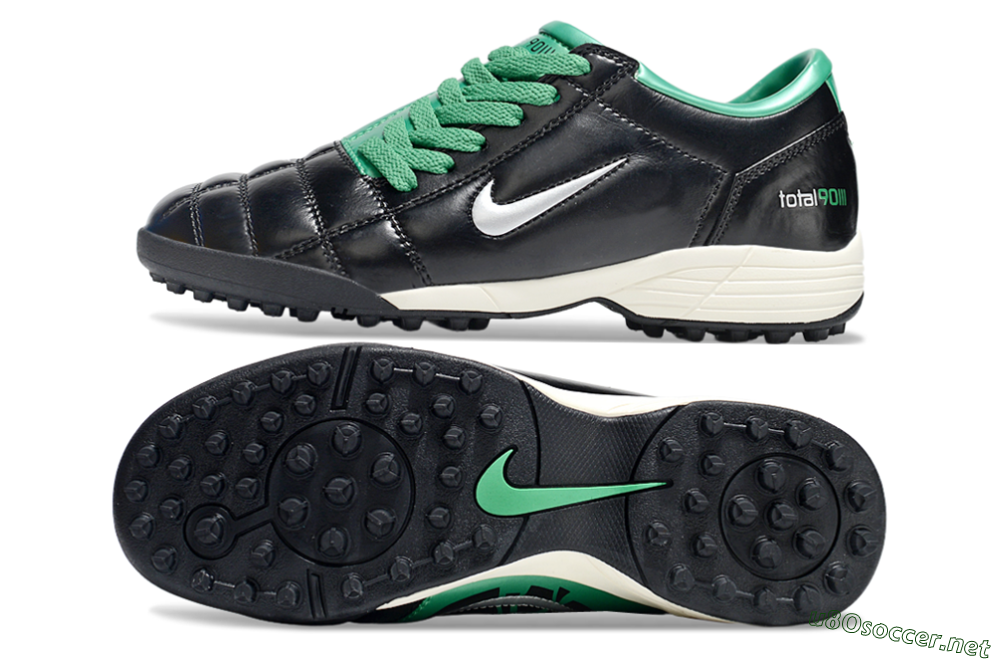 Unisex Nike Air Zoom Total 90 III TF Football Shoes - Black/Silver/White 1