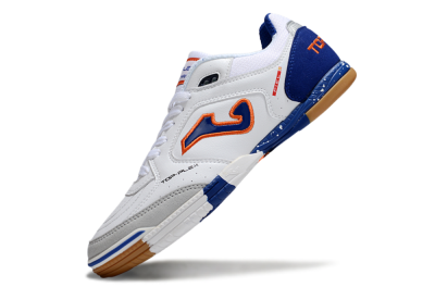 Men's Joma Top Flex IC Football Shoes - White/Red/Blue