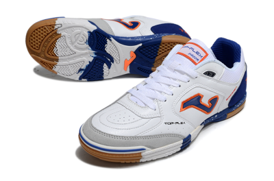 Men's Joma Top Flex IC Football Shoes - White/Red/Blue