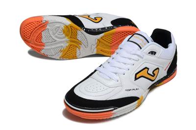 Men's Joma Top Flex IC Football Shoes - White/Black/Yellow
