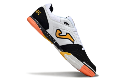 Men's Joma Top Flex IC Football Shoes - White/Black/Yellow