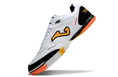 Men's Joma Top Flex IC Football Shoes - White/Black/Yellow