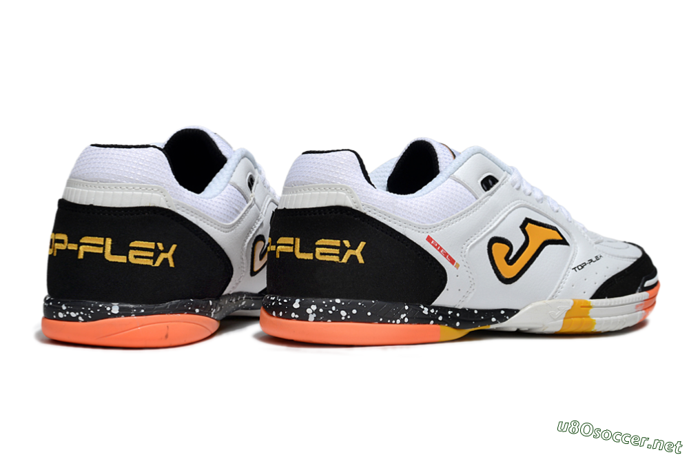 Men's Joma Top Flex IC Football Shoes - White/Black/Yellow 6