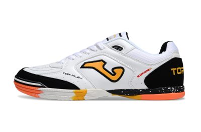 Men's Joma Top Flex IC Football Shoes - White/Black/Yellow
