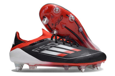 Men's Adidas F50 Elite SG Football Boots - Black/Red/Silver