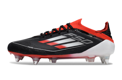 Men's Adidas F50 Elite SG Football Boots - Black/Red/Silver