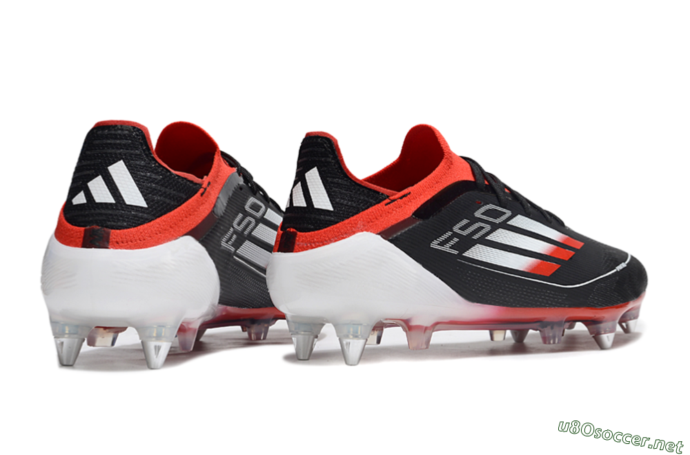 Men's Adidas F50 Elite SG Football Boots - Black/Red/Silver 6