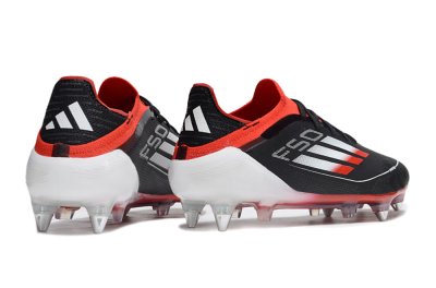 Men's Adidas F50 Elite SG Football Boots - Black/Red/Silver