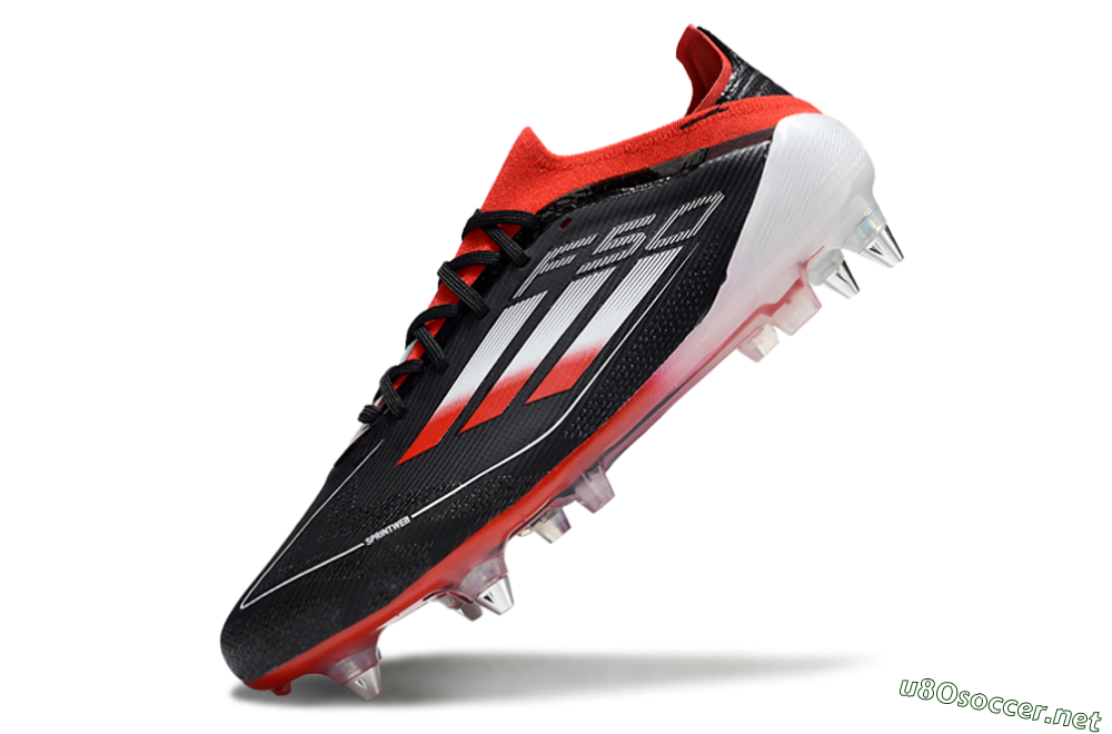 Men's Adidas F50 Elite SG Football Boots - Black/Red/Silver 5