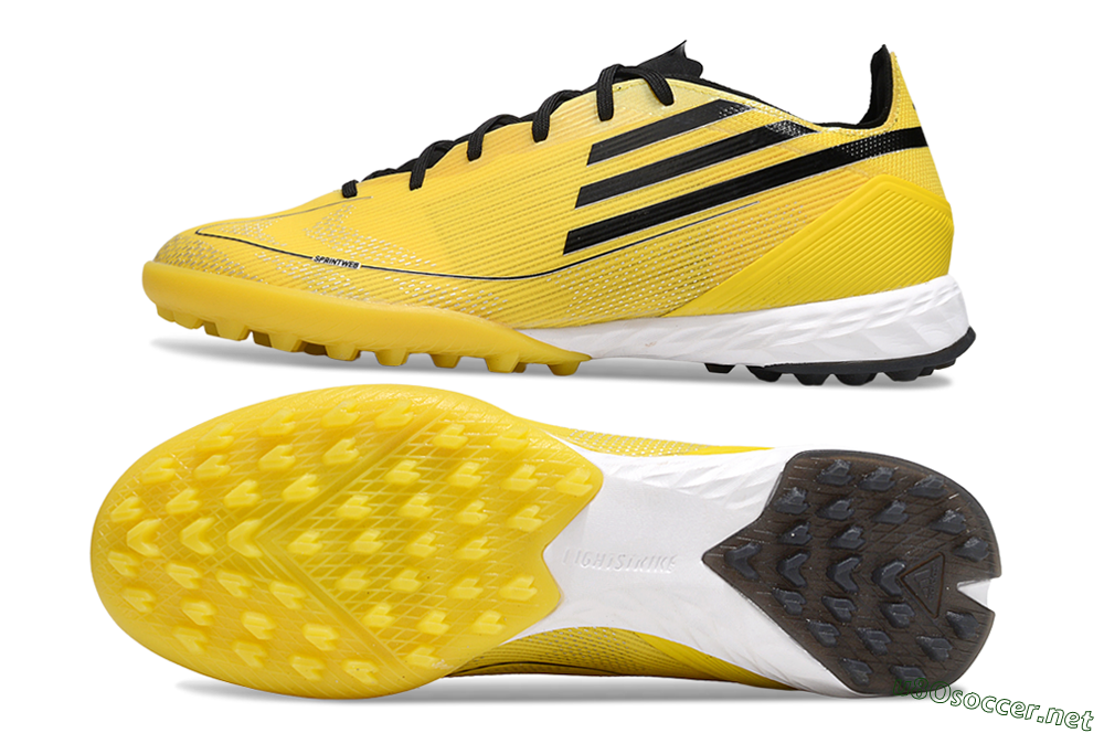 Men's Adidas F50 Pro TF Football Shoes - Yellow/Black/White 1