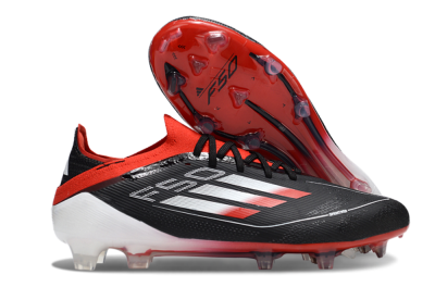 Unisex Adidas F50 Elite FG Football Boots - Black/Red/Silver