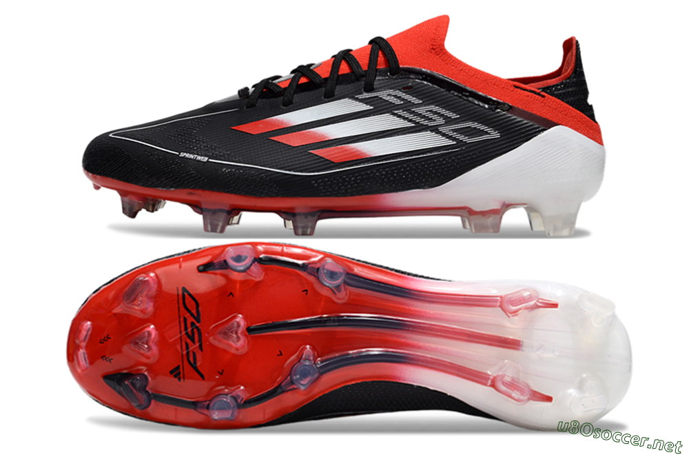 Unisex Adidas F50 Elite FG Football Boots - Black/Red/Silver 1