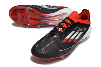 Unisex Adidas F50 Elite FG Football Boots - Black/Red/Silver