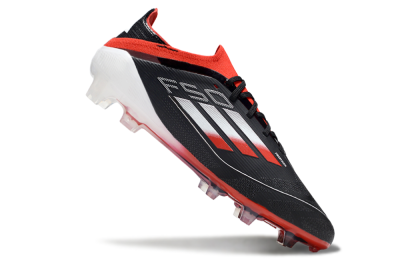 Unisex Adidas F50 Elite FG Football Boots - Black/Red/Silver