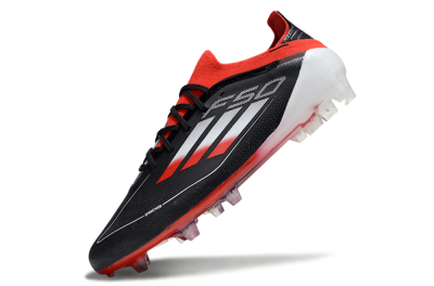 Unisex Adidas F50 Elite FG Football Boots - Black/Red/Silver
