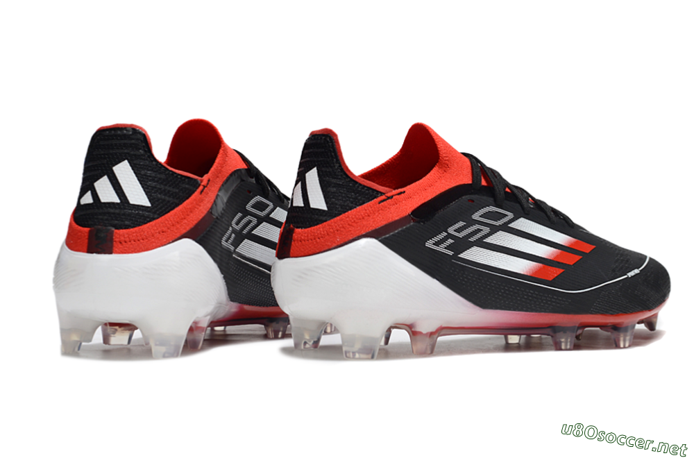 Unisex Adidas F50 Elite FG Football Boots - Black/Red/Silver 6