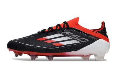 Unisex Adidas F50 Elite FG Football Boots - Black/Red/Silver