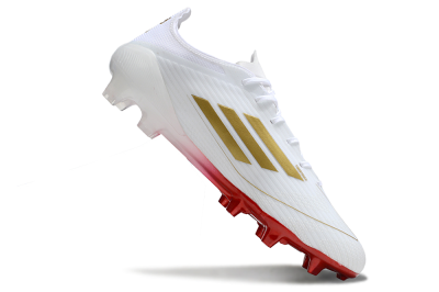 Unisex Adidas F50 Elite FG Football Boots - White/Red/Gold