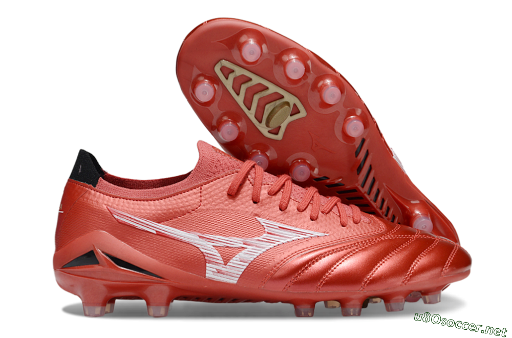 Men's Mizuno Morelia Neo 4 FG Football Boots - Red/White/Black 2