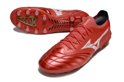 Men's Mizuno Morelia Neo 4 FG Football Boots - Red/White/Black
