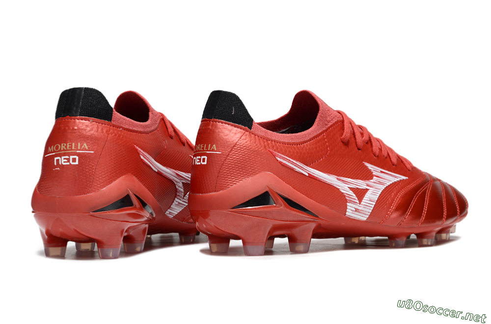 Men's Mizuno Morelia Neo 4 FG Football Boots - Red/White/Black 6