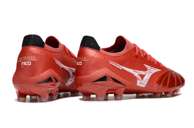 Men's Mizuno Morelia Neo 4 FG Football Boots - Red/White/Black