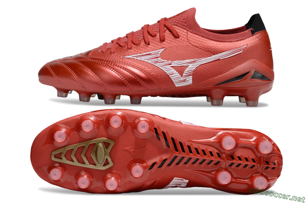 Men's Mizuno Morelia Neo 4 FG Football Boots - Red/White/Black 1